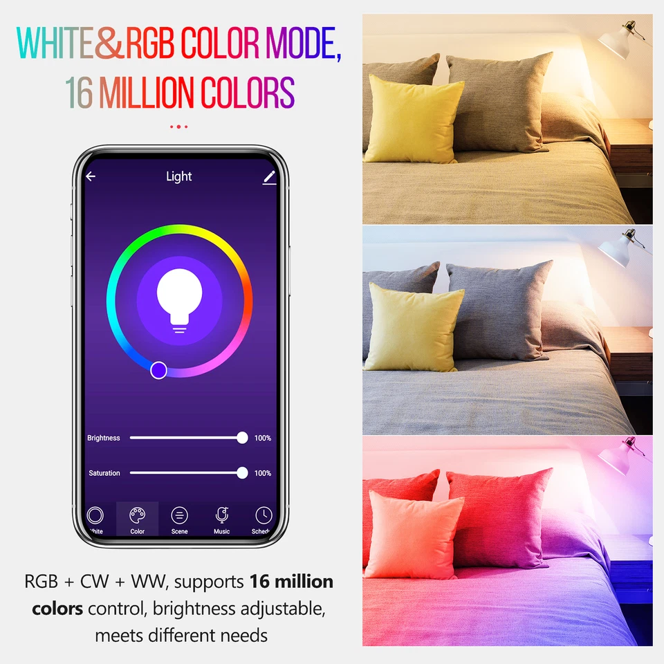 5W Dual Mode White & 16 Million Colors GU10 V6T5 - Image 4 of 4