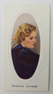 1936 Godfrey Phillips Screen Stars Embossed Series A #34 Leonora Corbett (F)