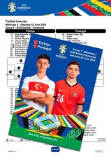 #23 TURKEY v PORTUGAL 22 June 2024 EURO FAN 12 pages + OFFICIAL LINESUP
