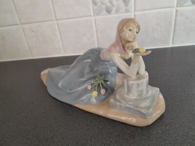 Lladro Künstler Fulgencio - Delores The Dahlia Maiden - Vintage Porzellan Ornament