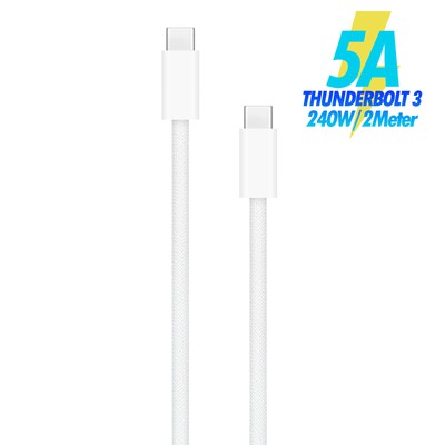 Für HP, Medion, MSI  USB C Ladekabel Thunderbolt 3 Schnellladekabel 240W 2m