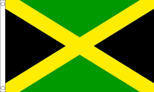 Flaga Jamajki - 5 x 3 stopy - 100% poliester Kraj Karaiby - Zdjęcie 1 z 2