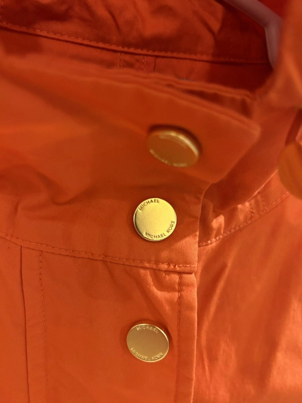 Giacca con cappuccio arancione Michael Kors donna taglia XS nuova con etichette!
