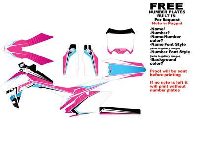 DFR CRF450R GRAPHICS  BUTTER  ELECTRIC COLORS 2013-2016 CRF 450 HONDA