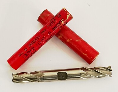 NEW Cleveland 15/32 Dia X 1-1/4 LOC X 4-1/8 OAL HSS Double End Mill 4 Flute USA