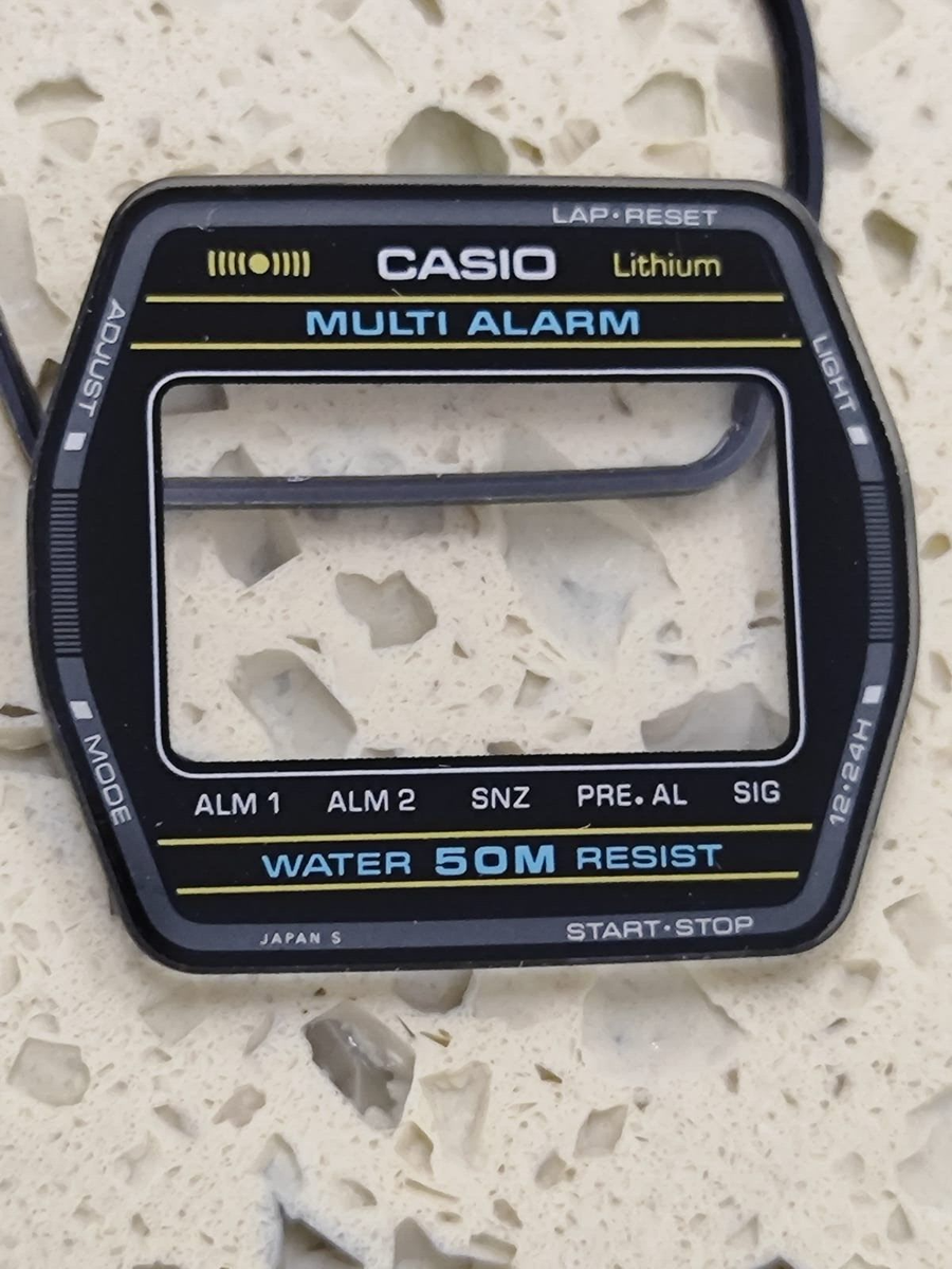 CASIO W-55 mod 181 Digital Watch CRYSTAL-DIAL -GLASS Rare 1980's