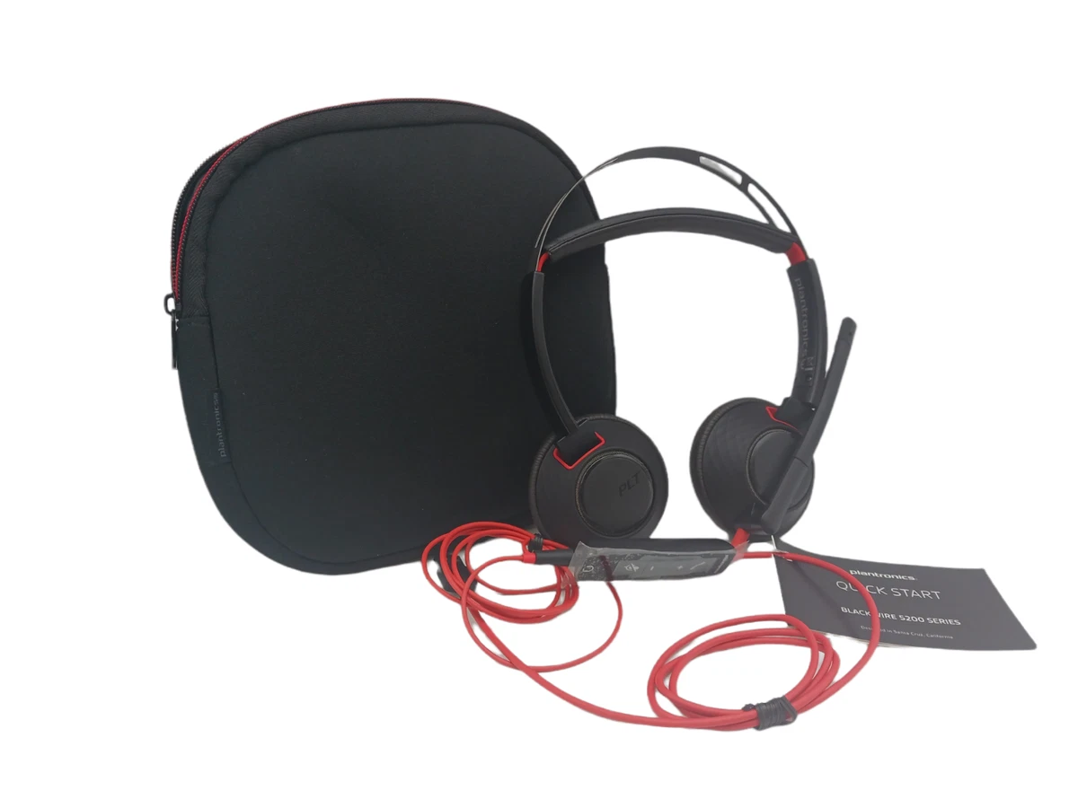 Plantronics Blackwire C5220T C5200 USB Stereo Headset C5200 TESTED