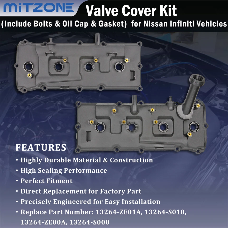Juego de cubiertas de válvula y juntas para Nissan Pathfinder Armada Titan Infiniti QX56 5,6 L Foto 2 de 4