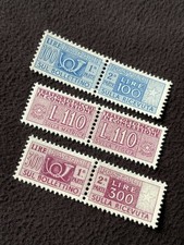 3 paires de roues colis postaux Italie 1948 gomme MNH reproduction timbre sv