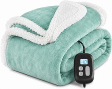 Electric Heated Blanket Full Size 72" x 84", Soft Flannel Heating Blanket