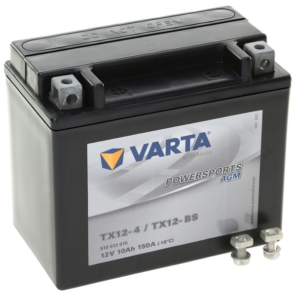 Varta YTX12-BS Motorradbatterie AGM 12V 10Ah Batterie CTX12-BS YTX12-4-image