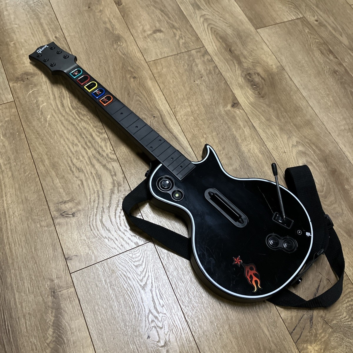 XBOX 360 Wireless Gibson Les Paul Guitar Hero Controller Red Octane Tested