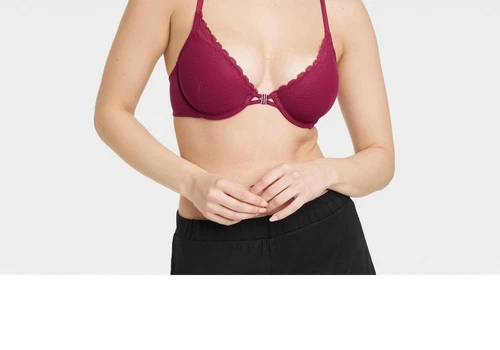 Auden Pink Racerback Bra Women's Lightly Lined - Size 38D - Picture 3 of 6
