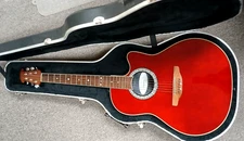 Ovation GC057 Celebrity Acoustic Electric Guitar Ruby Red Fine Shape / Hard Case