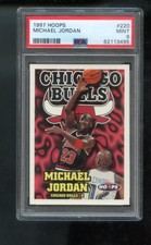 1997-98 Hoops #220 Michael Jordan PSA 9 Graded Basketball Card NBA 97-98 1998