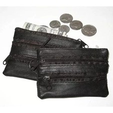 Mini Coin Purse Wallet with Key Ring Zipper Pouch for Women  Men Card Holder