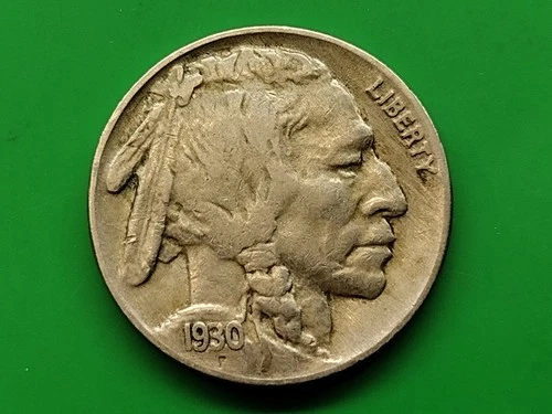 1930 Buffalo Nickel. Full Horn. Actual Coin.