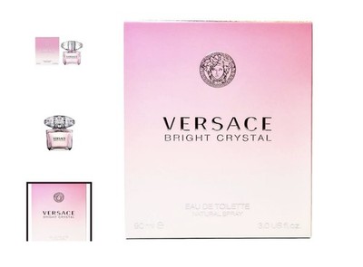 Versace Bright Crystal Eau de Toilette EDT Spray, Regular Size 3.0 US fl oz