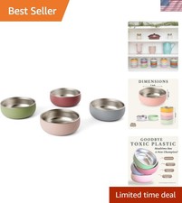 Multicolor Unbreakable Toddler Bowls   5  Non-Slip Silicone, Mess Free Feeding