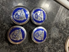 Jaguar Set Of 4 Blue Wheel Center Cap 59mm - -