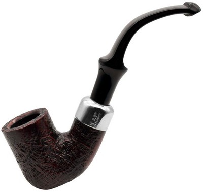 Peterson System Standard Sandblast Finish Medium Bent Billard Bruyère Pfeife (313)