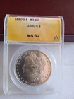 1880-S Morgan Silver Dollar MS 62 ANACS