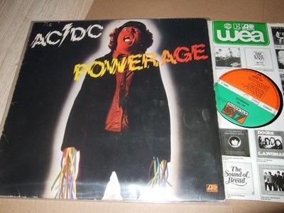 AC/DC : POWERAGE FIRST REISSUE 10TRACK LP IN 9 TRACK COVER ATLANTIC ...