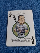 Miguel Cabrera Card Detroit Tigers Hero Decks Playing Card Baseball Card MLB