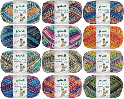 100 Gramm Gründl Hot Socks Madena 4-fach Farbauswahl