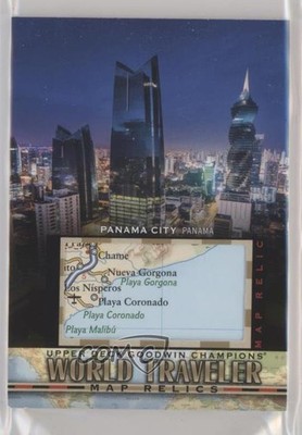 2021 Upper Deck Goodwin Champions World Traveler Map Relics Panama City 0uy