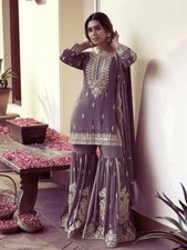 Women's Indian Pakistani Wedding Party Wear Palazzo Suit Salwar Kameez Bollywood