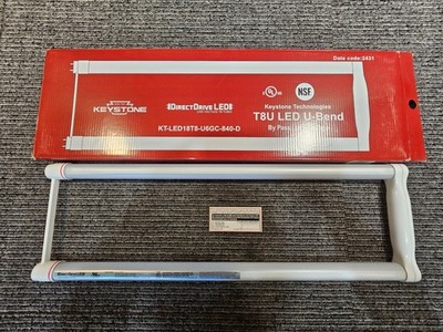 Keystone KT-LED18T8-U6GC 6-In Direct Drive U-Bend T8 LED Lamp 18W 4000K