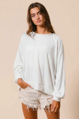 Loop Terry Pull Over With Cut Edge Band