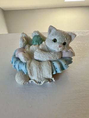 1994 Vtg Calico Kittens  Catnap Sweet Dreams  Figurine Enesco Priscilla Hillman 