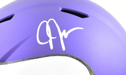 Justin Jefferson Autographed Minnesota Vikings F/S Speed Helmet - Beckett W Holo - Picture 2 of 5