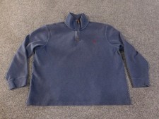 Polo Ralph Lauren sweatshirt mens XL blue quarter zip pullover casual
