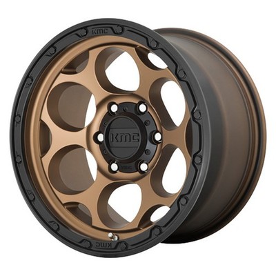 KMC KM541 Dirty Harry 17X8.5 8X165.1 Offset 0 Matte Bronze Black Lip (Qty of 4)