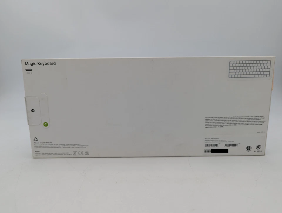 Apple Magic Keyboard (USB-C) Rechargeable MXCL3LL/A In White | A3203 - Image 2 of 4