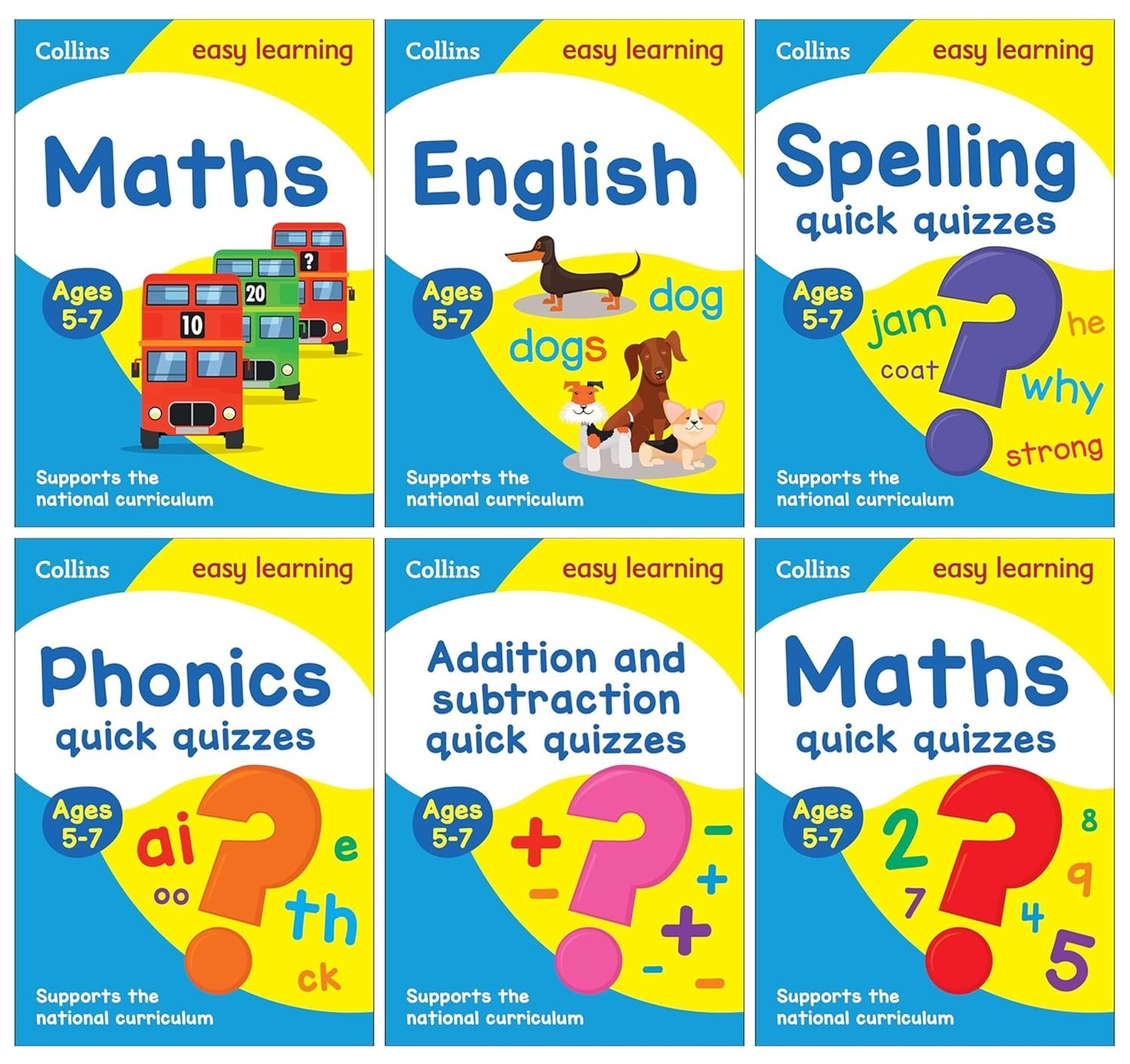 Collins Easy Learning Starter Set Ideal for home learning 6 Books Set Ages 5-7