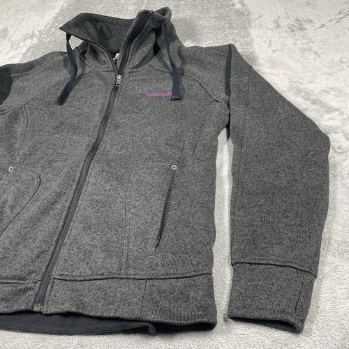 Avalanche Womens Jacket XL Gray Full Zip Mock Neck Drawstring Fleece - Picture 3 of 11