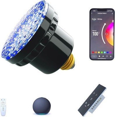 Intekit Smart LED Spa Pool Light Bulb & Control Kit, 16M RGB Colors w/Music Sync