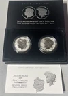 2023 Morgan and Peace 99.9 Silver Dollar Reverse Proof Two-Coin Set- Box & COA**