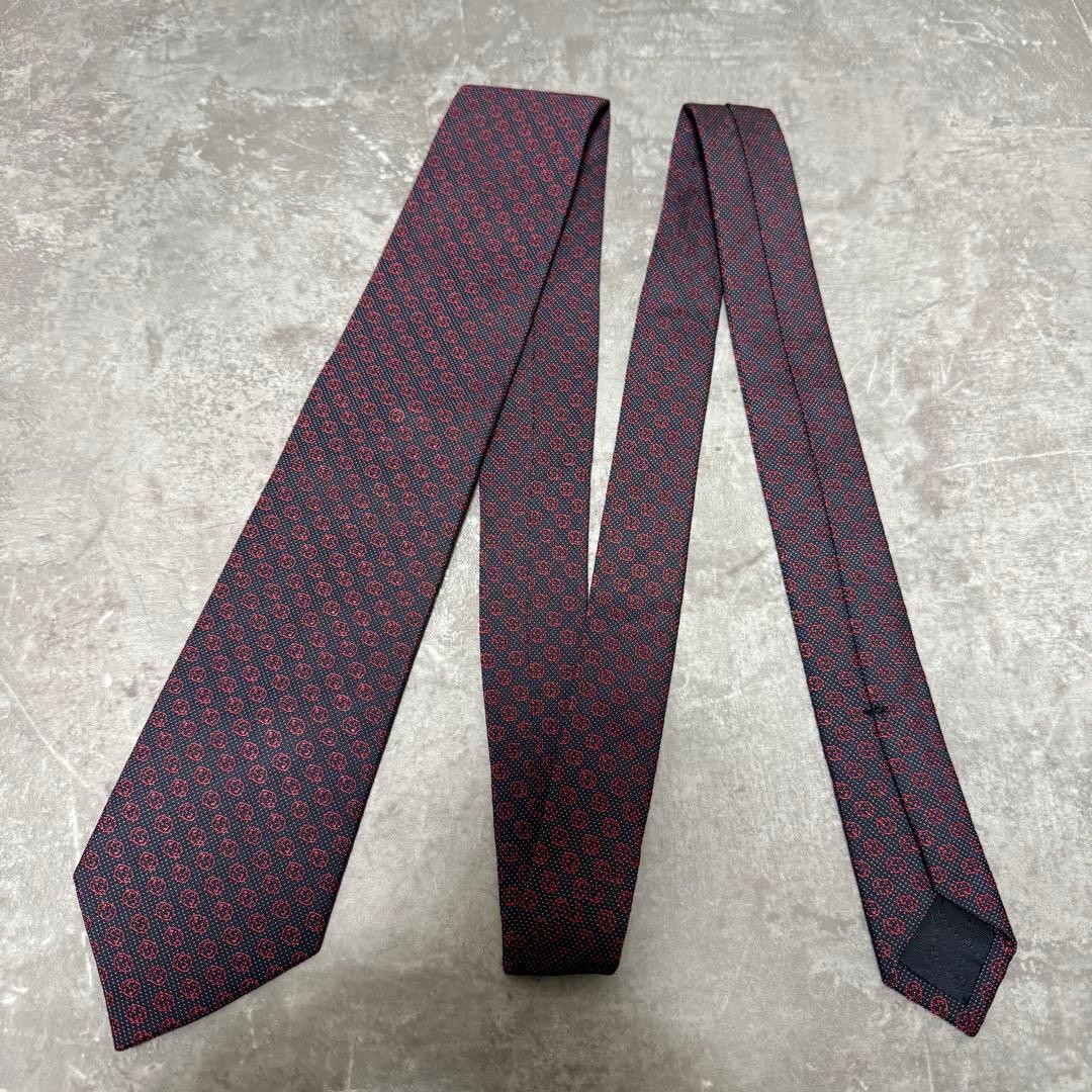 GUCCI GG Pattern Silk Tie - image 8