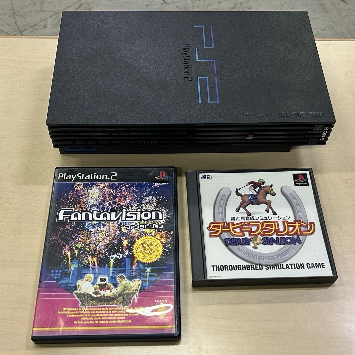 PS2 PlayStation 2 Zen Black Fat SCPH-18000 Fantavision Derby