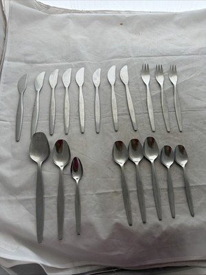 19 pc Gense Focus 18/10 Stainless Sweden Flatware Forks Knives Spoons
