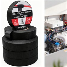 5 Rolls 3/4"x50FT High Temp Wiring Harness Tape - Self-Adhesive Y4