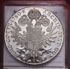 NL* MARIA TERESA AUSTRIA TALLERO di Convenzione ARGENTO 1780 vedi foto *7