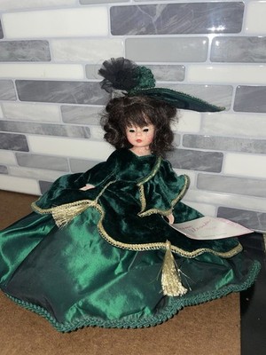 Vintage Madame Alexander Scarlett Doll 8  Gone with the Wind Green Velvet Dress*