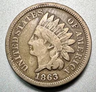 1863  INDIAN CENT    VG   #1974
