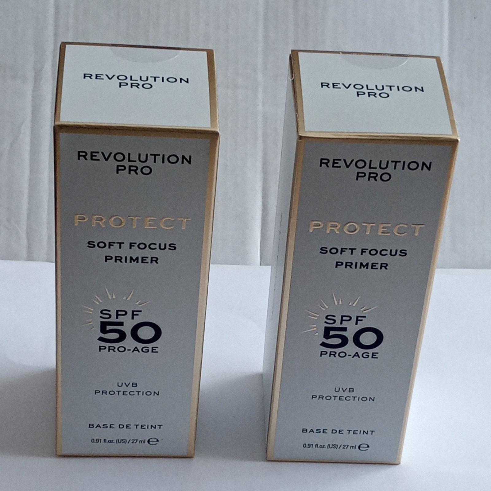 2 x Revolution Pro Protect Soft Focus Primer SPF 50 27ml x 2